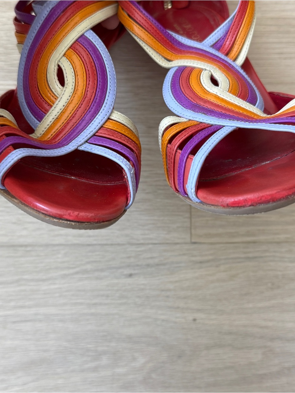 Vintage Sergio Rossi Colorful Heels - Picture 7 of 7